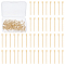 150Pcs 304 Stainless Steel Ball Head Pins, Real 24K Gold Plated, 15~18x0.6mm, 22 Gauge, Head: 1.8mm, 150pcs/box