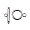 Tarnish Resistant 304 Stainless Steel Toggle Clasps, Stainless Steel Color, Ring: 18.5x14x2mm, Hole: 3mm, Bar: 22x7x3mm, Hole: 3mm