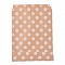Kraft Paper Bags, No Handles, Food Storage Bags, BurlyWood, Polka Dot Pattern, 18x13cm