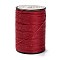 Round Waxed Polyester Thread String, Micro Macrame Cord, Twisted Cord, for Leather Sewing Stitching, FireBrick, 0.45mm, about 174.97 yards(160m)/roll