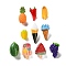 Resin Pins, Golden Alloy Lapel Pin Backs for Backpack Clothes, Mixed Shapes, Mixed Color, 18~41x12~20.5mm