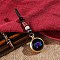 Luminous Brass & Lampwork Twelve Zodiac Turning Pendant Decorations, Glow in the Dark, Good Luck Hand-woven Rope Hanging Ornament, Dragon, 10cm