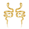 S925 Silver Snake Clip Earrings Retro Style Non-Piercing Ear Cuff