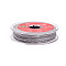2-Ply Round Waxed Cotton Thread Cords, Import From Japan, Light Grey, 0.5mm, about 21.87 Yards(20m)/Roll