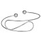 Exaggerated 304 Stainless Steel Open Cuff Bangles, Torque Bangles for Women, Stainless Steel Color, Inner Diameter: 2-5/8 inch(6.7cm)