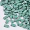 2-Hole Glass Seed Beads, Rubberized Style, Rectangle, Dark Cyan, 4.5~5.5x2x2~2.5mm, Hole: 0.5~0.8mm