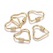 304 Stainless Steel Screw Carabiner Lock Charms, for Necklaces Making, Quick Links, Heart, Golden, 33x33.5x4mm, Screw: 7x4mm