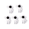 Spray Painted Alloy Pendants, with Black Acrylic, Cadmium Free & Lead Free, Spaceman with Star, White, 21x13x4.5mm, Hole: 1.2mm