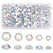 430pcs 5 Styles Plastic Cabochons, Flat Round, Clear AB, 6~10mm, 430pcs/set