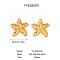 Ocean Starfish Stainless Steel Stud Earrings for Women, Real 18K Gold Plated, 49.5mm