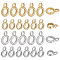 BENECREAT 28Pcs 4 Style Real 18K Gold Plated Tube Bails, Dangle Hanger Beads with Charm Loop for European Charm Bracelet Jewelry Making, Hole: 2mm