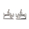 Eco-Friendly Rack Plating Brass Pendants, Lead Free & Cadmium Free, Long-Lasting Plated, Sewing Machine Charm, Platinum, 16x20.5x3mm, Hole: 4x6.5mm