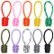 GORGECRAFT 20PCS Replacement Zipper Pulls Tab Nylon Zipper Repair Kit Zipper Head Hand Woven Pull Rope Zipper Handle Fixer Cord Pull Tab for Backpacks Jackets Luggage Purses Handbags Sweatshirt