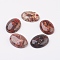 Natural Brecciated Jasper Flat Back Cabochons, Oval, 40x30x8.5mm