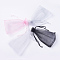 4 Colors Organza Bags, Organza Pouches for Potpourri, with Ribbons, Rectangle, Pink/Lavender/Light Grey/Black, Mixed Color, 15~15.5x9.5~10cm, 25pcs/color, 100pcs/set