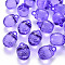 Autumn Theme Transparent Acrylic Pendants, Faceted, 3D Persimmon, Medium Purple, 27.5x19.5mm, Hole: 4mm, about 95pcs/500g