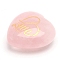 Natural Rose Quartz Carved Heart Love Stone, Pocket Palm Stone for Reiki Balancing, Home Display Decorations, 30x30mm