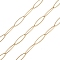 304 Stainless Steel Horse Eye Link Chains, Unwelded, with Spool, Golden, 20.5x6x1mm, about 32.81 Feet(10m)/Roll