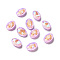 Mocha Fluorescent Style Glass Rhinestone Cabochons, Pointed Back, Oval, Violet, 14x10x5mm