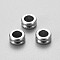 Tarnish Resistant 201 Stainless Steel Beads, Large Hole Beads, Grooved Column, Stainless Steel Color, 8x4mm, Hole: 4.5mm