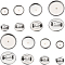 SUNNYCLUE 1 Box 40Pcs Brooch Blanks Stainless Steel Cabochon Bezels Round Lapel Pin Brooches Clasps Pins Cabochon Disk Base Flat Bezel Trays for Jewelry Making Crafts Badges Memorial Photo Bouquet