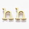 304 Stainless Steel Pendants, Golden, Letter, Letter.H, 13x13x3mm, Hole: 1.8mm