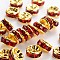 Brass Rhinestone Spacer Beads, Grade AAA, Straight Flange, Nickel Free, Golden Metal Color, Rondelle, Siam, 8x3.8mm, Hole: 1.5mm