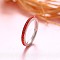 Colorful Birthstone Finger Rings, November, Stainless Steel with Rhinestone Stacking Rings for Women, Light Siam, US Size 9(18.9mm)