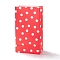 Rectangle Kraft Paper Bags, None Handles, Gift Bags, Polka Dot Pattern, Red, 13x8x24cm