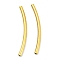 304 Stainless Steel Tube Beads, Curved Tube, Golden, 40x2mm, Hole: 1.2mm