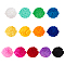 US 13Pcs 13 Colors DIY Doll Craft Polyester Pom Pom Ball, Round, Mixed Color, 80mm, 1pc/color
