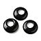 Natural Obsidian Pendants, Donut/Pi Disc Charms, 27.5~28x4.5~5.5mm