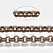 Iron Groove Link Rolo Chains, Unwelded, with Spool, Red Copper, 4.2x1.6mm, about 82.02 Feet(25m)/roll