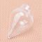 Blown Glass Wishing Bottle Bubble Vial, For Bottle Pendant Making, Cone, Clear, 37x24mm, Hole: 12mm, Bottle Capacity: 2ml(0.06 fl. oz)