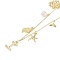 Bohemian Summer Beach Style 18K Gold Plated Shell Shape Initial Pendant Necklaces