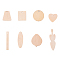 Wood Pendants, Wheat, 24.5x3mm, Hole: 2mm, about 120pcs/set