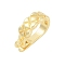 Rack Plating Brass Fold Over Clasps, Long-Lasting Plated, Lead Free & Cadmium Free, Real 18K Gold Plated, 14x8.5x3mm, Hole: 1.2mm