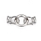 Brass Fold Over Clasps, Cadmium Free & Nickel Free & Lead Free, Platinum, 41x19x10mm