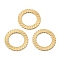 Ion Plating(IP) 316 Stainless Steel Linking Rings, Real 24K Gold Plated, 18x1mm, Hole: 12mm