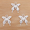 Alloy Pendants, Butterfly Charms, Platinum, 28x24mm