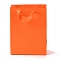 Rectangle Paper Bags, with Handles, for Gift Bags and Shopping Bags, Orange Red, 16x12x0.6cm