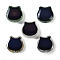 Two Tone Glass Mood Beads, Temperature Sensing Color Changing Beads, Cat Shape, Mixed Color, 14x14x6mm, Hole: 1.2mm