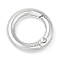 Rack Plating Brass Spring Gate Rings, Round Ring, Lead Free & Cadmium Free, Long-Lasting Plated, Platinum, 6 Gauge, 20x4mm