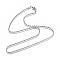 Non-Tarnish Unisex 304 Stainless Steel Rope Chain Necklaces, with Lobster Clasps, Stainless Steel Color, 19.7 inch(500mm)