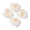 Natural Quartz Crystal Heart Engraving MBTI Figurines Statues for Home Office Desk Decorations, Word Esfj, 30x30x12.5~13mm