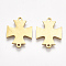 201 Stainless Steel Links connectors, Laser Cut Links, Cross, Golden, 18.5x14.5x1mm, Hole: 1.5mm