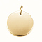 Smooth Surface 304 Stainless Steel Pendants, Flat Round, Stamping Blank Tags, Golden, 20x1.5mm, Hole: 4mm