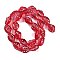 Handmade Lampwork Beads Strands, Shell Shapes, Dark Red, 16~16.5x12~13x9~10mm, Hole: 1.2mm, about 25pcs/strand, 16.14''(41cm)