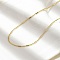 Brass Ball Column Link Chain Necklaces, Long-Lasting Plated, Rack Plating, Lead Free & Cadmium Free, Real 18K Gold Plated, 17.72 inch(45cm)