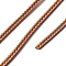 Braided Stainless Steel Cord, for DIY Craft, Textured Round, Camel, 3mm, about 32.81 Feet(10m)/Roll